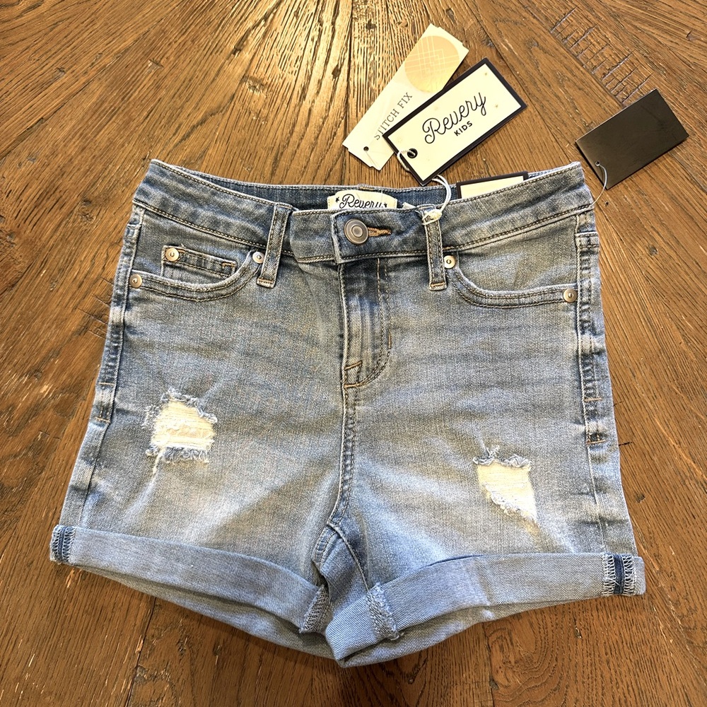 Brand New Revery Girls Blue Denim Shorts